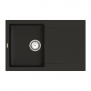 Мийка для кухні Vankor Orman 76,5х48 см кварц чорний Orman OMP 02.78 Black