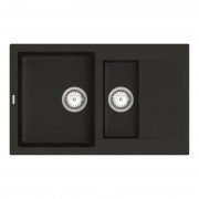 Мийка для кухні Vankor Orman 78,5х49 см кварц чорний Orman OMP 04.80 Black
