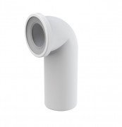 Колено для унитаза Koller Pool A90-90 90° полипропилен белый KUP90°
