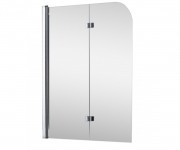 Шторка для ванної Koller Pool Waterfall line QP97 115х140 см ліва хром/прозоре скло QP97(left) chrome,clear