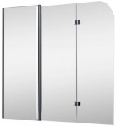 Шторка для ванної Koller Pool Waterfall line QP96 150х140 см ліва хром/прозоре скло QP96(left) chrome,clear