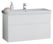 Тумба с раковиной Kolpa-san Oxana OUO 105 105.5х65.15 см ДСП с ПВХ-пленкой белый 507210