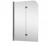 Шторка для ванної Koller Pool Waterfall line QP97 115х140 см ліва хром/прозоре скло QP97(left) chrome,clear