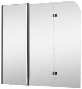 Шторка для ванної Koller Pool Waterfall line QP96 150х140 см ліва хром/прозоре скло QP96(left) chrome,clear