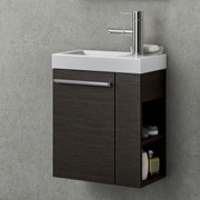Тумба с раковиной Kolpa-san Kiki OUK 40 L 40.6х51см левая ДСП темный дуб 529140