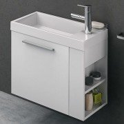 Тумба з раковиною Kolpa-san Kiki  OUK 50 L 50.6х51 см ліва ДСП білий 568080