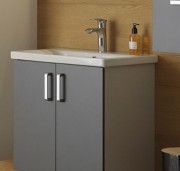 Тумба з раковиною Kolpa-san Evelin OUE 55 55.5х64.5 см ДСП сірий/антрацит 562030