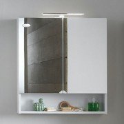 Зеркальный шкаф Kolpa-san Evelin TOE 80 подвесной 80х70 см ДСП белый 573980