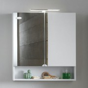 Зеркальный шкаф Kolpa-san Evelin TOE 65 подвесной 65х70 см ДСП серый 573970