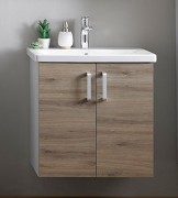 Тумба с раковиной Kolpa-san Evelin OUE 80 80х64.5 см ДСП серый/дуб 573850