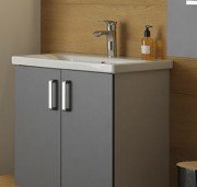 Тумба з раковиною Kolpa-san Evelin OUE 80 80х64.5 см ДСП сірий/антрацит 573840