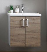 Тумба з раковиною Kolpa-san Evelin OUE 80 80х64.5 см ДСП сірий/дуб 573850