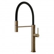 Смеситель для кухни Gessi 316 Flessa с выдвижной лейкой бронза брашированная 60012#726