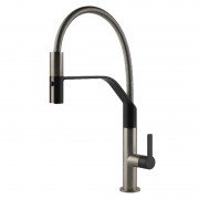 Смеситель для кухни Gessi Mesh с выдвижной лейкой нержавеющая сталь/чёрный 60005#599