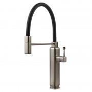 Змішувач для кухні Gessi Happy з витяжною лійкою нержавіюча сталь 60061#149