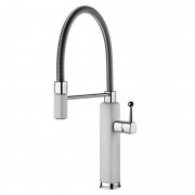 Змішувач для кухні Gessi Happy з витяжною лійкою матовий білий 60061#279