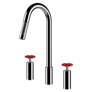 Смеситель для кухни Gessi Officine с выдвижной лейкой нержавеющая сталь 17467#149