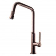 Змішувач для кухні Gessi Officine з витяжною лійкою мідь брашірованная 60053#708