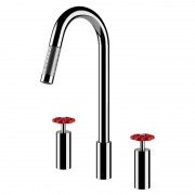 Смеситель для кухни Gessi Officine с выдвижной лейкой нержавеющая сталь 17467#149