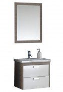Зеркало и тумба с раковиной Kolpa-san Sara 62 ДСП темный текстурный 507840