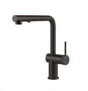 Змішувач для кухні Gessi Inedito з витяжною лійкою чорний метал брашірованний 60457#126