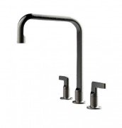 Смеситель для кухни Gessi Inciso на 3 отверстия черный металл 58701#706