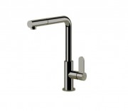 Змішувач для кухні Gessi Helium з висувною лійкою нержавіюча сталь 50103#149