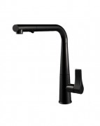 Змішувач для кухні Gessi Proton з витяжною лійкою матовий чорний 17177#299