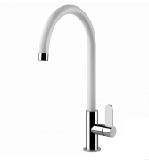 Смеситель для кухни Gessi Helium однорычажный хром/белый 60075#379
