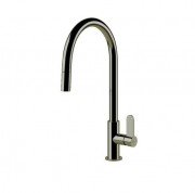 Змішувач для кухні Gessi Helium з висувною лійкою нержавіюча сталь 60077#149