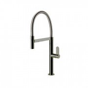 Змішувач для кухні Gessi Helium з висувною лійкою нержавіюча сталь 50009#149