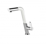 Смеситель для кухни Gessi Incline с вытяжной лейкой белый/хром 50007#379