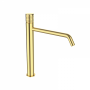 Смеситель для раковины GRB Aura XXL одновентильный с донным клапаном полированное золото 75552754