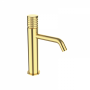 Смеситель для раковины GRB Aura XL одновентильный с донным клапаном полированное золото 75531754