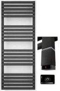 Электрический полотенцесушитель Terma Quadrus Slim 1185х450 мм сталь черный матовый WLQUS118045/9005/ONE