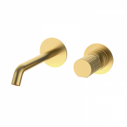 Змішувач для раковини GRB Aura настінний одновентільний матове золото 75535757