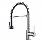 Змішувач для кухні Devit Frida одноважільний з гнучким виливом латунь хром 56040KT