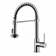 Змішувач для кухні Devit Frida одноважільний з гнучким виливом латунь хром 56040KT