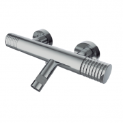 Смеситель для ванной GRB Aura термостатический с душевой лейкой и стойкой хром 75232750