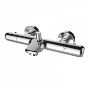 Смеситель для ванной GRB E-Plus настенный термостатический с душевой лейкой хром 35215350