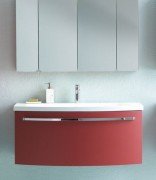 Тумба з раковиною Kolpa-san Adele UA 110 111Х50 см ДСП з 3D плівкою червоний матовий 528690