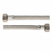 Шланг для води Luxor 1/2Вх1/2В 1000 мм нержавіюча сталь/нікель CGAG2F1000LAGRL