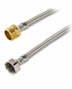 Шланг для воды Luxor 1/2Вх1/2Н 600 мм нержавеющая сталь/бронза/никель CGABAF0600LAGRL