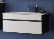 Тумба під раковину Kolpa San Donna OD 80 підвісна МДФ чорний/білий 528810