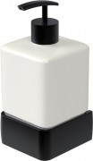 Дозатор для рідкого мила Haceka Aline Mat Black білий/чорний матовий 1196880