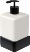Дозатор для жидкого мыла Haceka Aline Mat Black белый/черный матовый 1196880