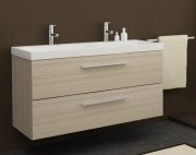 Тумба с раковиной Kolpa-san Jolie OUJ 120 120.6х66 см ДСП с ПВХ-пленкой сатин дуб 529220