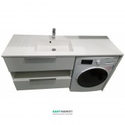 Тумба підвісна Буль-Буль Vivara 1495х495х877 мм з раковиною Lauretta 1500 мм штучний камінь білий 12015012210