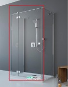 Душові двері Radaway Essenza New KDJ + S 100 ліва хром / прозоре скло 385022-01-01L