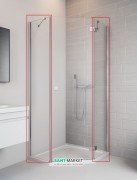 Комплект стінок Radaway Essenza New PTJ 90Zх90S хром / прозоре скло 385050-01-01